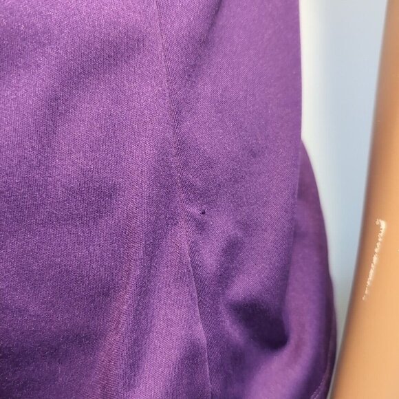 3/$20 Florentine Cami Tank Top Womens Large Royal Purple Vneck Stretchy Slip - Picture 5 of 10